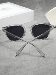1 pièce Lunettes de mode unisexes rétro à monture en forme d'œil de chat, style minimaliste. Accessoire polyvalent pour un usage quotidien