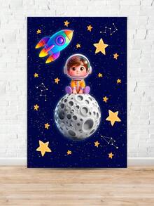 Sublimated Rectangular Panel Cover Party And Birthday Decoration Various Themes Children's Astronaut Boy's Party - Tấm hình chữ nhật 2227 - Xem 2