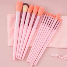 Bộ cọ trang điểm 13 món Phấn mắt Mỹ phẩm cơ bản cho nữ 1 cây 4 cọ trang điểm nền 1 cọ trang điểm Hộp vệ sinh cọ trang điểm Bông phấn Trộn dụng cụ trang điểm cho người mới bắt đầu, Bộ cọ, Bộ cọ trang điểm, Bộ cọ trang điểm, Bộ trang điểm hoàn chỉnh, Bộ cọ trang điểm, Bộ trang điểm hoàn chỉnh, Bộ cọ, Cọ trang điểm, Bộ quà tặng trang điểm, Bộ - Hồng - Xem 6