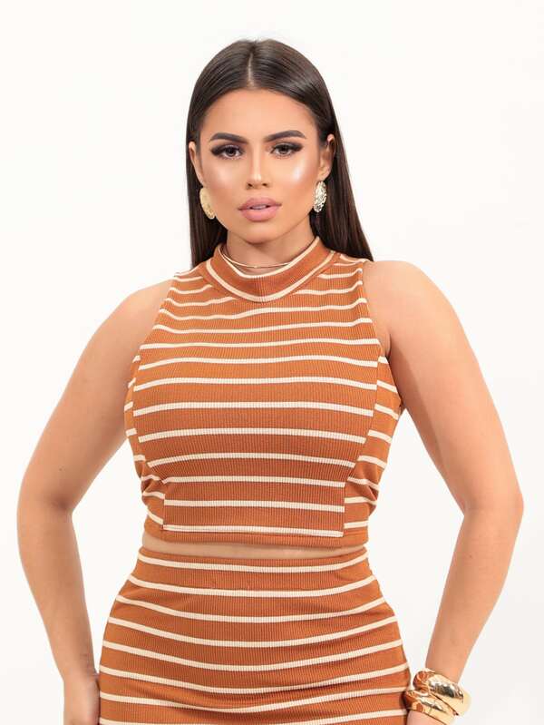CROPPED LISTRADO / CAMISETA CURTA LISTRADO/ BLUSINHA CURTA