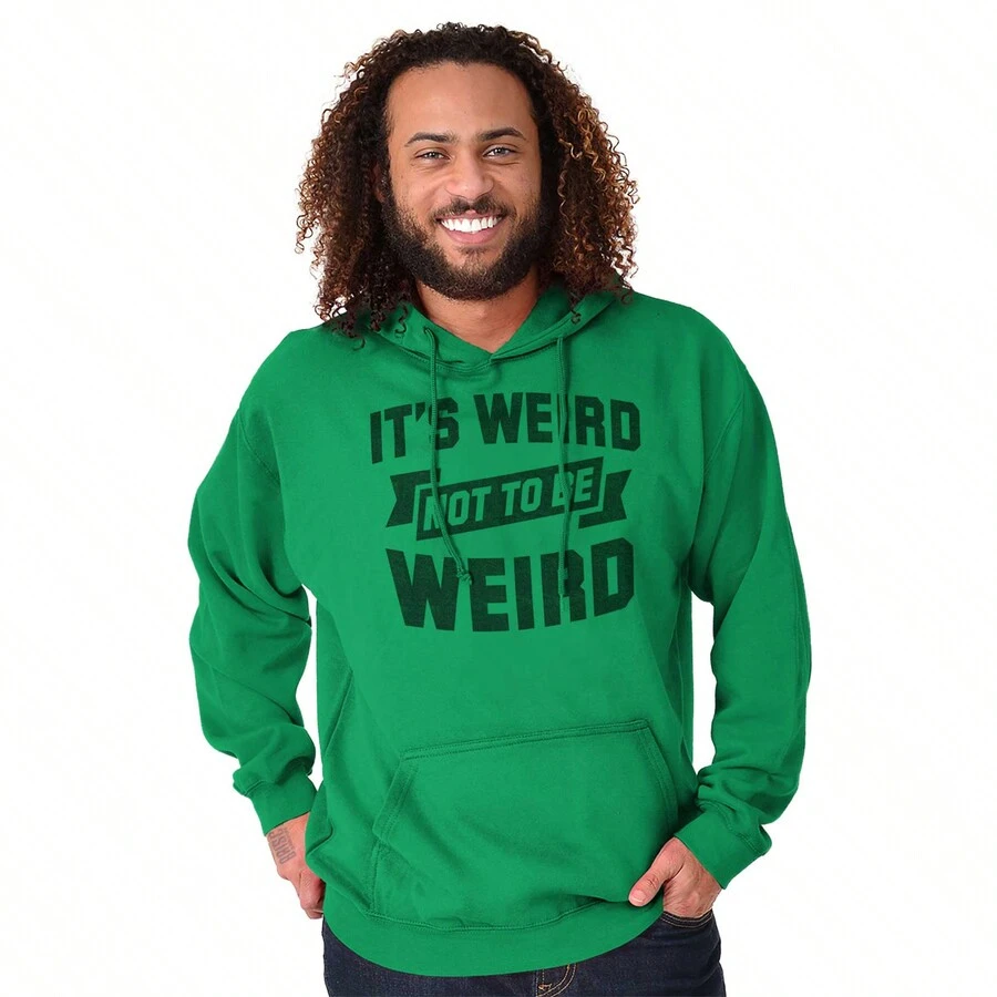 BRISCO BRANDS Es raro no ser un suéter con capucha lindo para hombres nerds y frikis - Verde irlandés - Ver 1