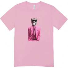 MEN'S UNISEX T-SHIRT 100% COTTON PINK LEOPARD CASUAL STYLE - Màu Hồng baby - Xem 1