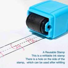 家长老师练习手写滚轴印章 虚线设计 ABS树脂 英文文字 日常办公用品,办公用品,玩具,教师用品,返校 - 彩色 - 查看 2