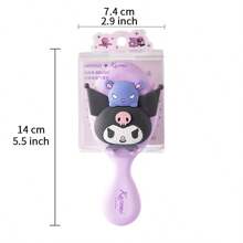 Miniso Sanrio Kuromi Characters Three-Dimensional Massage Air Bag Comb (1pc) - Purple - View 6