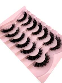 7 Cặp/Gói Mi Nga DD Curl Mi giả dày mi giả dày xoăn bồng bềnh Mi giả nhân tạo 3D lông chồn Kiểu mắt mèo Mi giả dày mi giả 8D mi giả nâng cơ mắt, nối mi mi toàn bộ để kéo dài và làm dày khóe mắt ngoài cho trang điểm làm đẹp Mi giả, Mi giả, Lông mi, Lông mi giả - màu đen - Xem 6