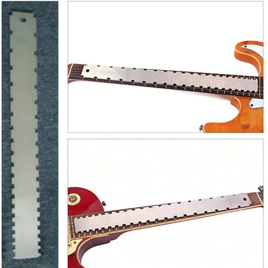 Guitar Neck Notched Straight Edge Ruler Guitar Fret Leveling Ruler