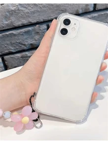 Dopamine-Colored Beaded Mobile Phone Strap With Inner Beads, Handmade Flower Charm Bracelet, Bag Decoration And Keychain In Korean/Japanese Ins Style Keychain Charms Lanyard For Keys Keychain Wristlet Gifts For Women