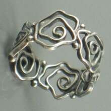 Vintage Band Ring Hollow Rose Design Suitable For Men And Women Match Daily Outfits Chic And Cheap Thing That U Must Have One - Silver - View 2