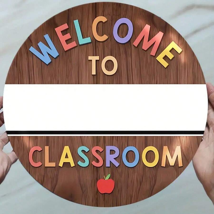 A Classroom Number To Welcome The Start Of School, Customized Classroom Number, Round Wooden Teacher Number, Wooden Class Decoration Card, Round Wooden Hanging Ornament, Wall Art Holiday Decoration, Teacher Gift, And Opening Gift.