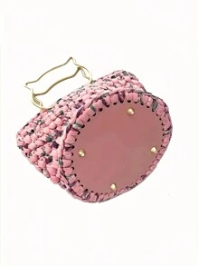 PU Material Bag Base, DIY Hardware Leather Accessories, Oval Shaped Bag Bottom Padding, Perforated Handbag Bottom, Crossbody Bag Woven Bag Bottom, 7 * 3.1in, Suitable For DIY Bag Accessory Base, Daily Use For Boys And Girls, Compact And Portable For Commuting - Multicolor - View 5