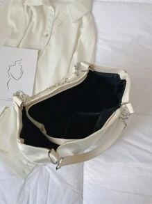 Women's Floral Fabric Tote Bag, Large Capacity Commuter Bag, Fashion Essential