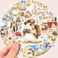 55 Stücke süße Cartoon Hamster Gekritzel Aufkleber für Personalisierung auf Gitarre, Notizbuch, Gepäck, Motorrad, Skateboard