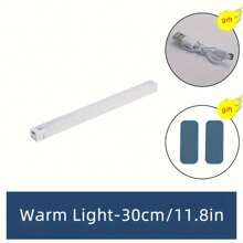 1 pezzo Luce a sensore di movimento a LED per mobile, luce notturna magnetica senza fili ricaricabile via USB per cucina, luce notturna ultramagnetica ricaricabile con luce calda e bianca, adatta per mobile, corridoio, scale, cucina, comodino, con batteria da 200mAh e 350mAh, 3,7V