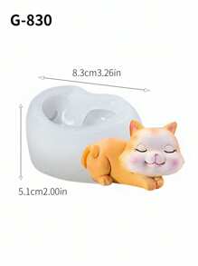 1 Khuôn Silicon Hình Mèo, Khuôn Hình Cún Con Làm Bánh, Làm Nến, DIY - Khuôn silicone chó mèo - Xem 12
