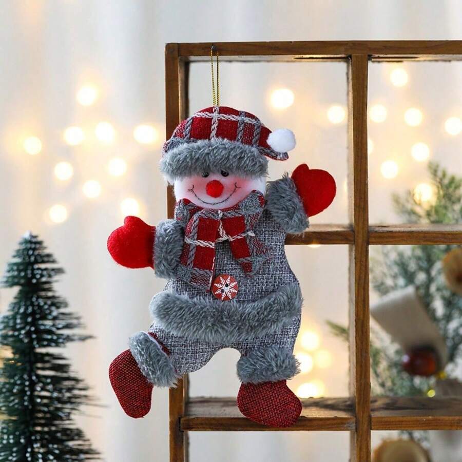 1 bức tượng tuần lộc ông già Noel treo trang trí, 18,5cm Quà tặng nhỏ cho tiệc Giáng sinh, trang trí cây thông, Giáng sinh - Xám - Xem 1