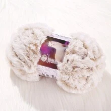 1 卷（30 米）人造水貂毛粗纱，适用于 DIY 工艺品，如娃娃、包包、毛衣、毯子、人造毛绒粗纱，每件 50 克 - 彩色 - 查看 24