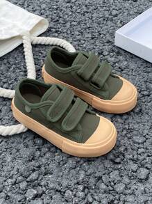 白色帆布鞋，高帮儿童运动鞋，春秋韩版，简约设计，男童女童鞋，时尚低帮系带休闲运动运动鞋，经典低帮帆布鞋，儿童休闲运动滑板鞋