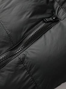 Men's Thick Hooded Padded Coat Coat For Winter - Black - View 5