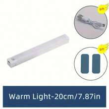 1 pezzo Luce a sensore di movimento a LED per mobile, luce notturna magnetica senza fili ricaricabile via USB per cucina, luce notturna ultramagnetica ricaricabile con luce calda e bianca, adatta per mobile, corridoio, scale, cucina, comodino, con batteria da 200mAh e 350mAh, 3,7V