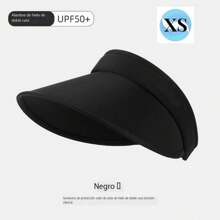 Sombrero de sol de seda de hielo - Negro - Ver 1