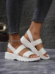 2024 新款女士厚底休闲运动凉鞋，防滑耐磨休闲凉鞋