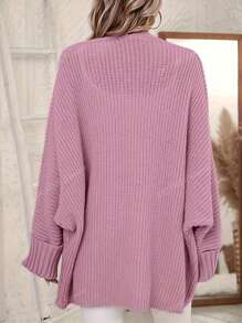 Cardigan cu mânecă lungă tricotat minimalist minimalist pentru femei