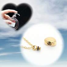 1pc Stainless Steel Gold-Plated Non Tarnish Dainty Urn Heart Necklace For Women Perfume Pet Ashes Memory Valentines,Mom,Mother,Mother's Day,Gift - Heart-shaped - View 8