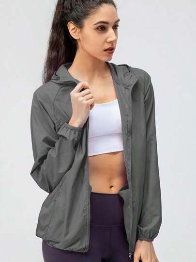 Chaqueta de sol para mujer Outdoor Secado rápido Cortaviento Impermeable Protección UV