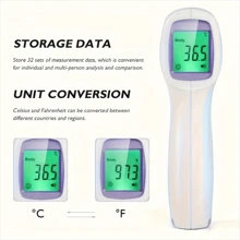 1pc Non-Contact Thermometer, Measures Body Temperature With Large LED Display (Batteries Not Included), High Precision Digital Thermometer