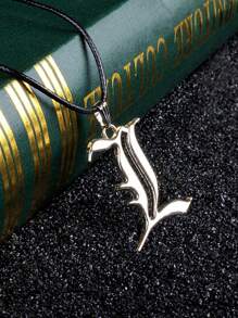 1 时尚简约日本动漫死亡日记男士吊坠项链适合日常休闲/派对佩戴