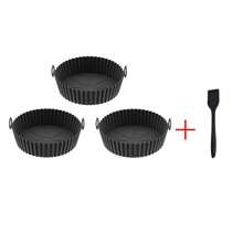 3 件套空气炸锅硅胶锅、空气炸锅硅胶篮碗、适用于 3 至 5 夸脱空气炸锅的硅胶烤盘锅、可重复使用的烤盘烤箱配件、硅胶空气炸锅内胆、空气炸锅配件 - 彩色 - 查看 13