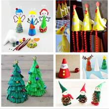 用于 DIY 艺术和工艺品的泡沫锥，白色聚苯乙烯圣诞树泡沫锥工艺用品，用于 DIY 家庭工艺项目、圣诞树、桌面中心装饰、家居装饰、圣诞装饰、派对用品 - 白色 - 查看 6