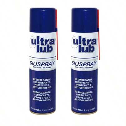 Kit 2 Silicone Desmoldante Silispray 420ML Ultralub Original Spray com silicone Alta Performace