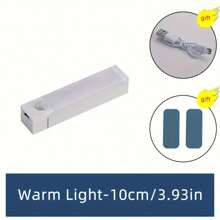 1 pezzo Luce a sensore di movimento a LED per mobile, luce notturna magnetica senza fili ricaricabile via USB per cucina, luce notturna ultramagnetica ricaricabile con luce calda e bianca, adatta per mobile, corridoio, scale, cucina, comodino, con batteria da 200mAh e 350mAh, 3,7V