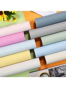 Solid Color Self-Adhesive Wallpaper - Waterproof And Moisture-Proof, Suitable For Dorm And Home Decor - Multicolor - View 7