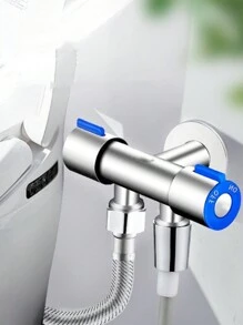 Double Outlet Valve For Faucet, Kitchen, Bathroom, Silver Color - Silver - View 4