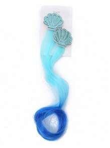 10pcs Girls Mermaid Princess Ocean Shell Colorful Ombre Curly Hair Clips Hair Accessories - Multicolor - View 13