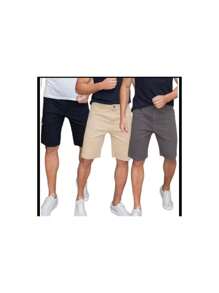 MEN'S COLORFUL TWILL BERMUDA BRIN ESPORT THIN PREMIUM CASUAL - 米色 - 查看 2