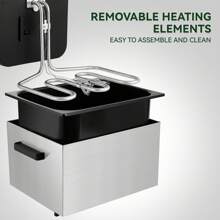 Deep Fryer With Basket, 4.2 Qt Stainless Steel Electric Deep Fryer 1650W Oil Fryer Pot With Temperature Control Cool Touch Sides Silver