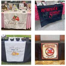 1pc Custom Table Runner With Business Logo Text Personalized Tablecloth Runners Customize Logo For Tradeshow Vendor