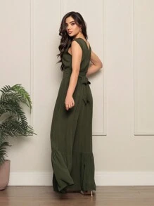 Women's Dress - xanh quân đội - Xem 2