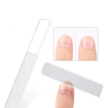 A Set Of 3 White Transparent Glass Nail Files, Suitable For Polishing And Grinding Nails And Exfoliating