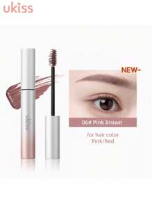 ukiss Gel Browcara, Eyebrow Mascara,  Quickly Fixing Natural Eyebrow Makeup With Care Effect,Tinted, Volumizing, Light And Smooth, Long-Lasting , Quick Drying, Waterproof And Sweatproof, Eyes Makeup - 06# Hồng Nâu - Xem 3