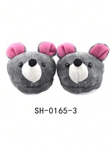 1 paire de chaussures poupée en peluche de forme animale mignonne pour poupées de 18 pouces, modèle cochon/tigre/lapin, chaussures de poupée, chaussures de bébé poupée