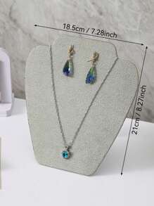 1pc Foldable Necklace Display Board, Portable Jewelry Display Stand For Home Organization, Showcase Display Gifts Women Girls