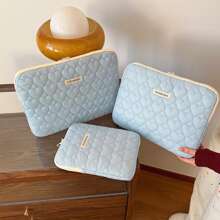 1pc Fashionable And Simple Plaid Anti-Collision 11-Inch Tablet Inner Bag 13-Inch 14-Inch 15-Inch Hand File Bag Laptop Bag Back To School