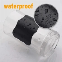 1 卷 200 个可重复使用防水黑色波浪形标签，适用于容器、罐子、香料、食品储藏、厨房、浴室、家庭、家居供应商 - 彩色 - 查看 2