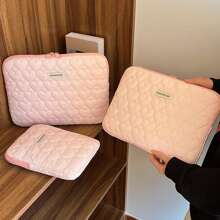 1pc Fashionable And Simple Plaid Anti-Collision 11-Inch Tablet Inner Bag 13-Inch 14-Inch 15-Inch Hand File Bag Laptop Bag Back To School