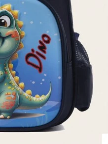 Cartoon schattige donkerblauwe graafmachinerugzak voor kinderen, cartoon auto-ontwerp, rugzak met grote capaciteit, ideaal om cadeau te geven, geschikt voor basisschoolleerlingen, kleuters