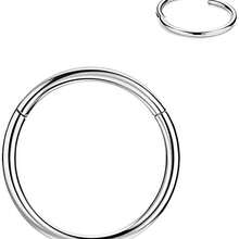 5pcs Stainless Steel Hinged Segment Ring Nose Septum Lip Piercing Jewelry Set Halloween - Multicolor - View 8